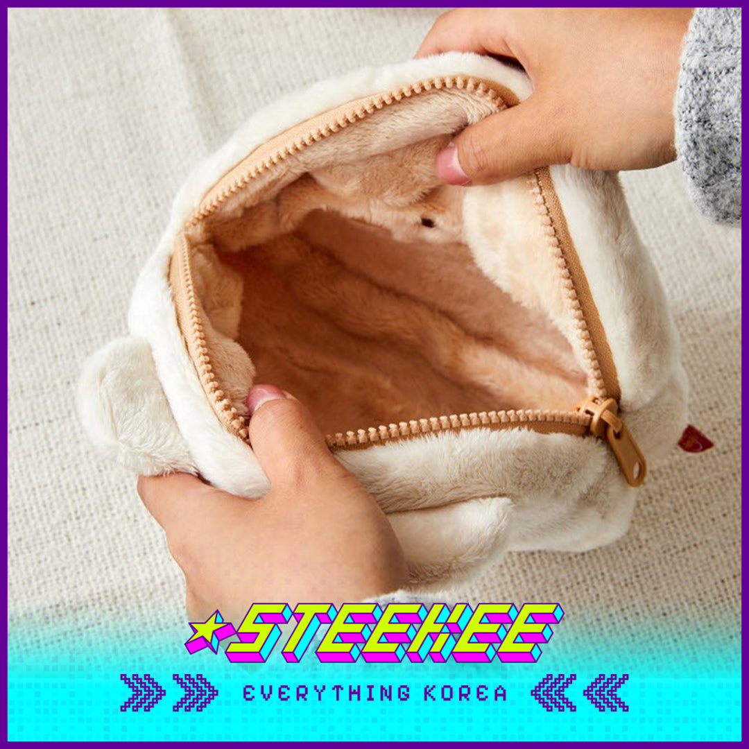 BUTTER SHOP Scrabbit Milkcat Butter Bear Double-Sided Coin Purse Storage Bag Reversible Pouch by Steekee Korea 4366