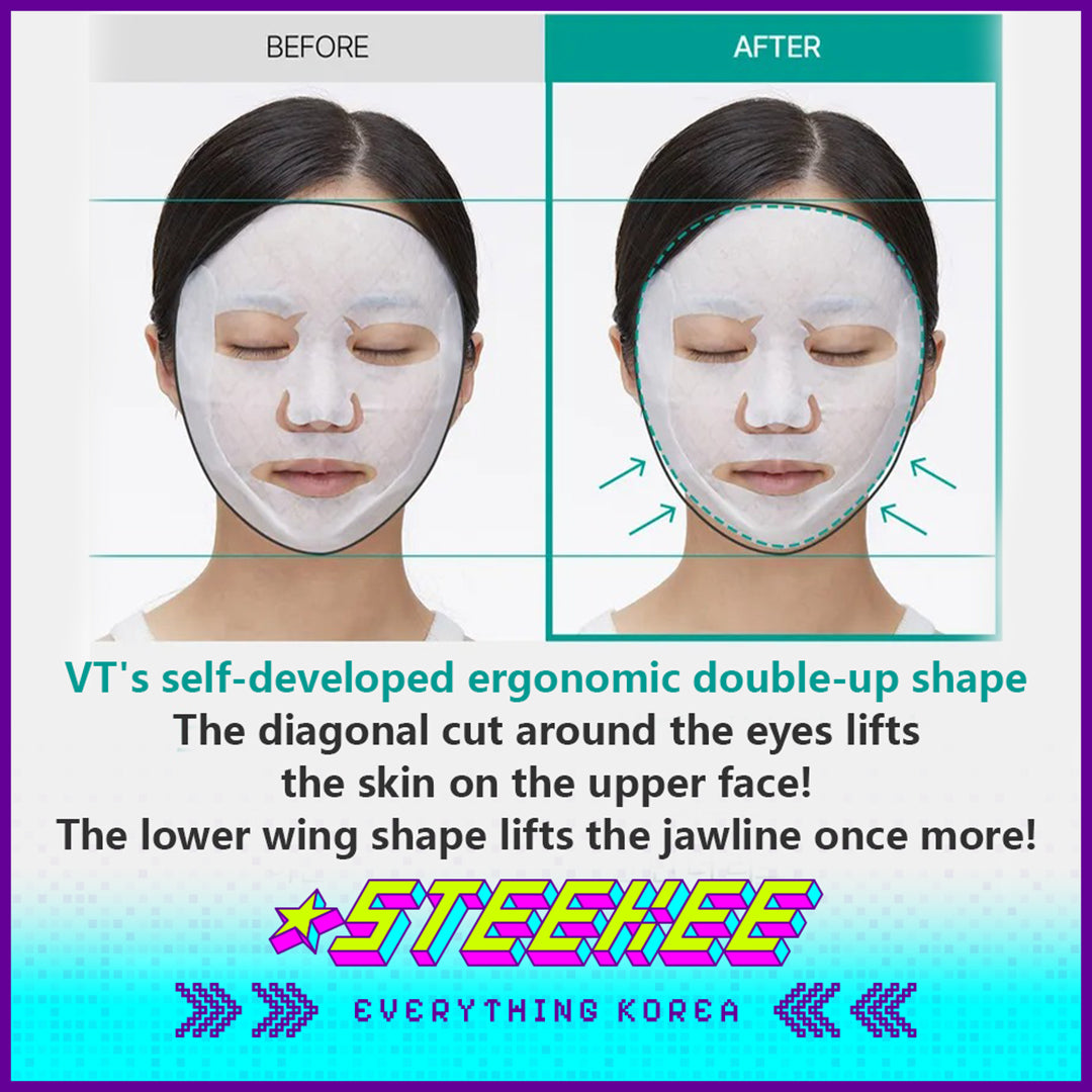 Daiso VT PDRN Glow Lifting Mask 27g with Glow Essence 1.5ml by Steekee Korea 4384