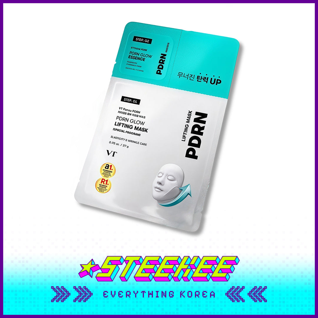 Daiso VT PDRN Glow Lifting Mask 27g with Glow Essence 1.5ml by Steekee Korea 4384