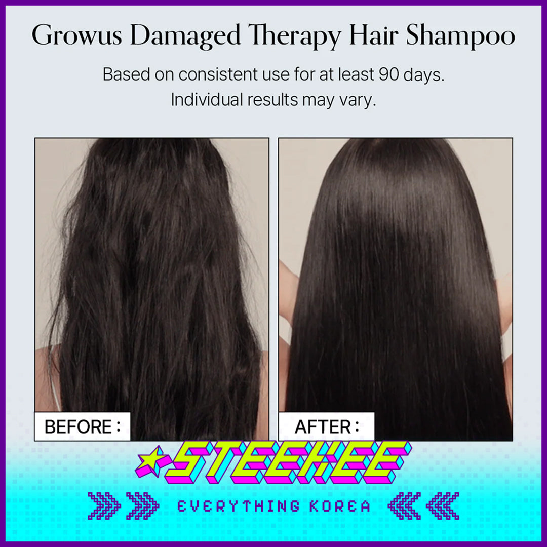 GROWUS Deep Cleansing Long-lasting Repairing Anti-Hair Loss Damage Therapy Shampoo 500ml by Steekee Korea 4389