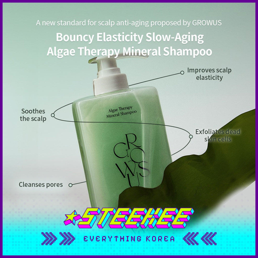 GROWUS Deep Sea Hydrating Repair Algae Therapy Mineral Shampoo 500g by Steekee Korea 4394