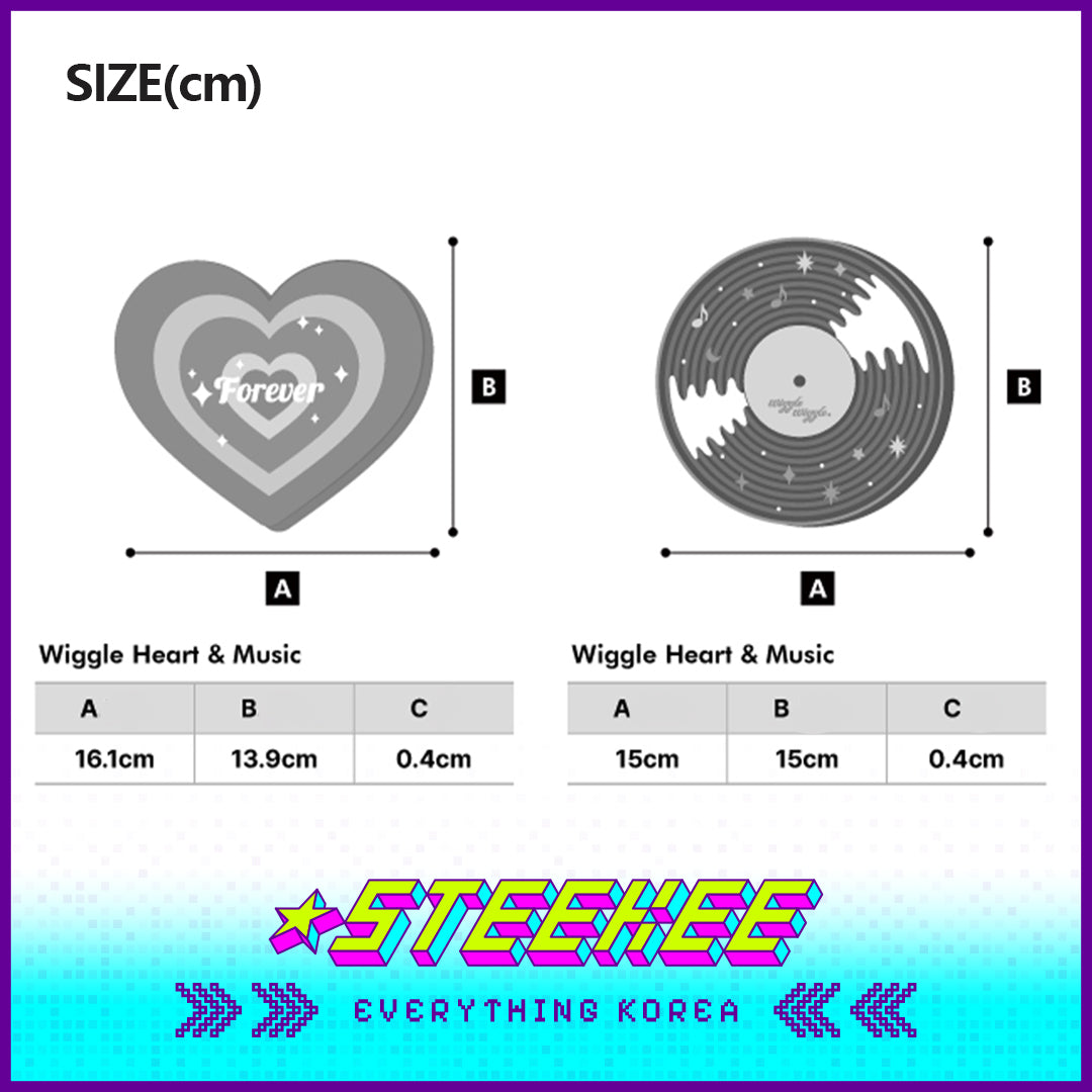 Wiggle Wiggle Cute Insulated Pot Mat Table Mat Set of 2 by Steekee Korea 4412