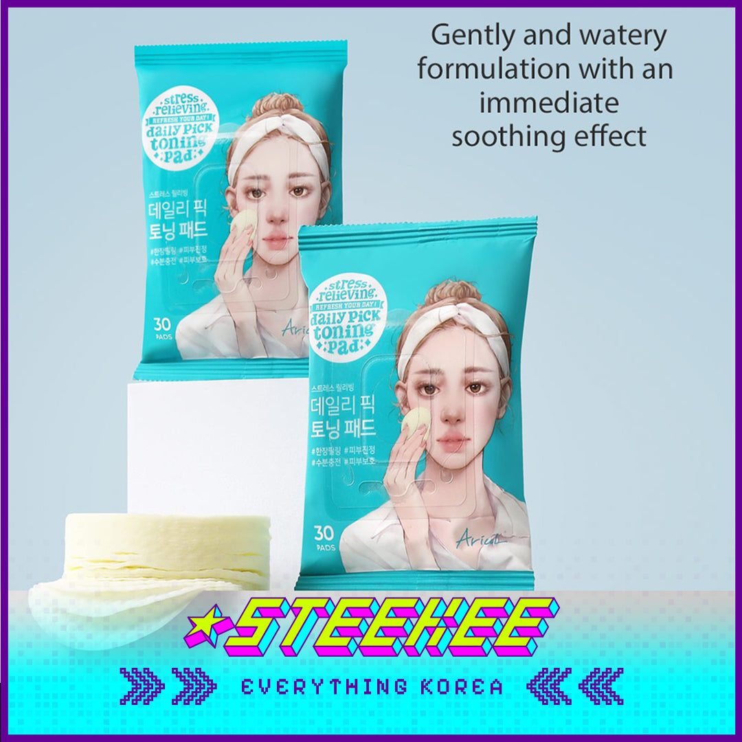 Ariul Stress Relieving Soothing Pure Hydrating Toning Pad Set of 3 by Steekee Korea 4455