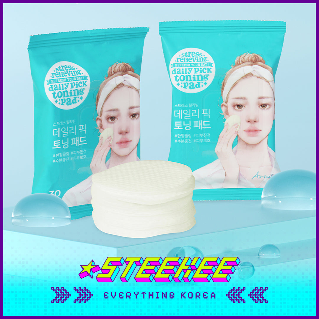 Ariul Stress Relieving Soothing Pure Hydrating Toning Pad Set of 3 by Steekee Korea 4455