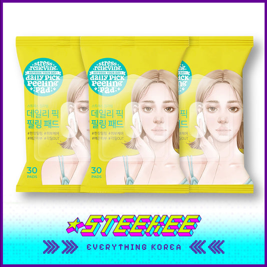 Ariul Stress Relieving Soothing Exfoliating Moisturizing Cotton Peeling Pads Set of 3 by Steekee Korea 4456