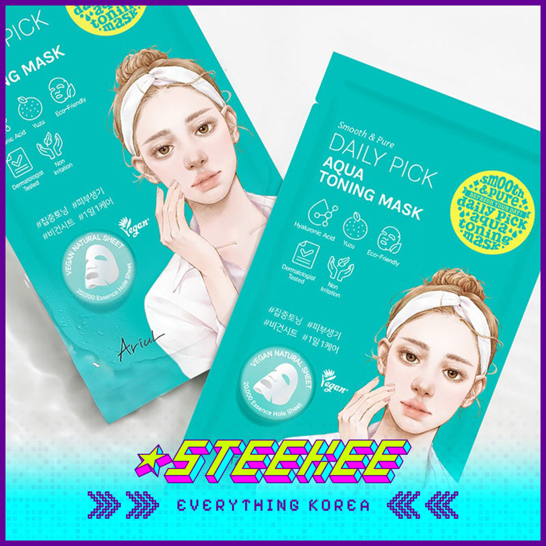 Ariul Smooth Pure Daily Pick Hydrating Moisturizing Renewing Aqua Toning Mask 20ml by Steekee Korea 4461