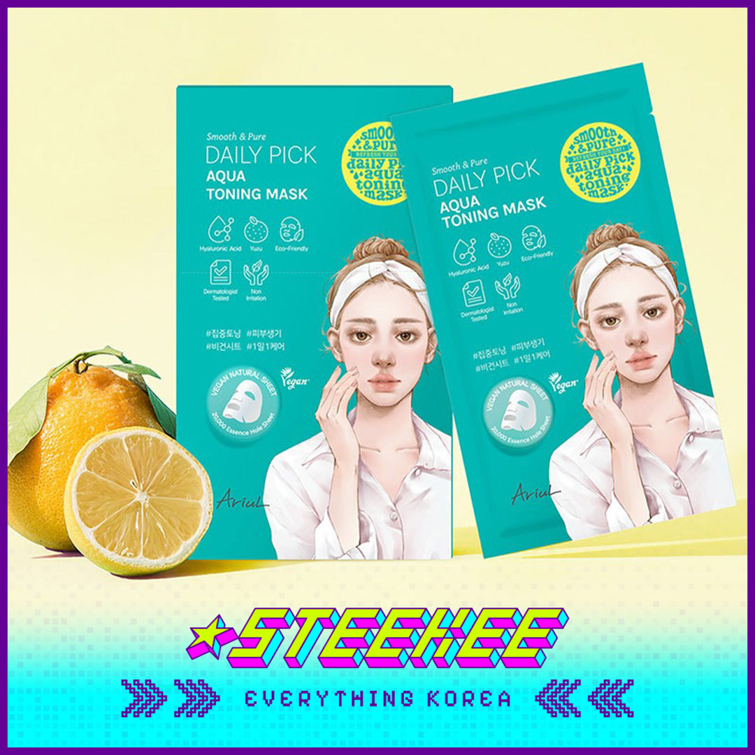 Ariul Smooth Pure Daily Pick Hydrating Moisturizing Renewing Aqua Toning Mask 20ml by Steekee Korea 4461