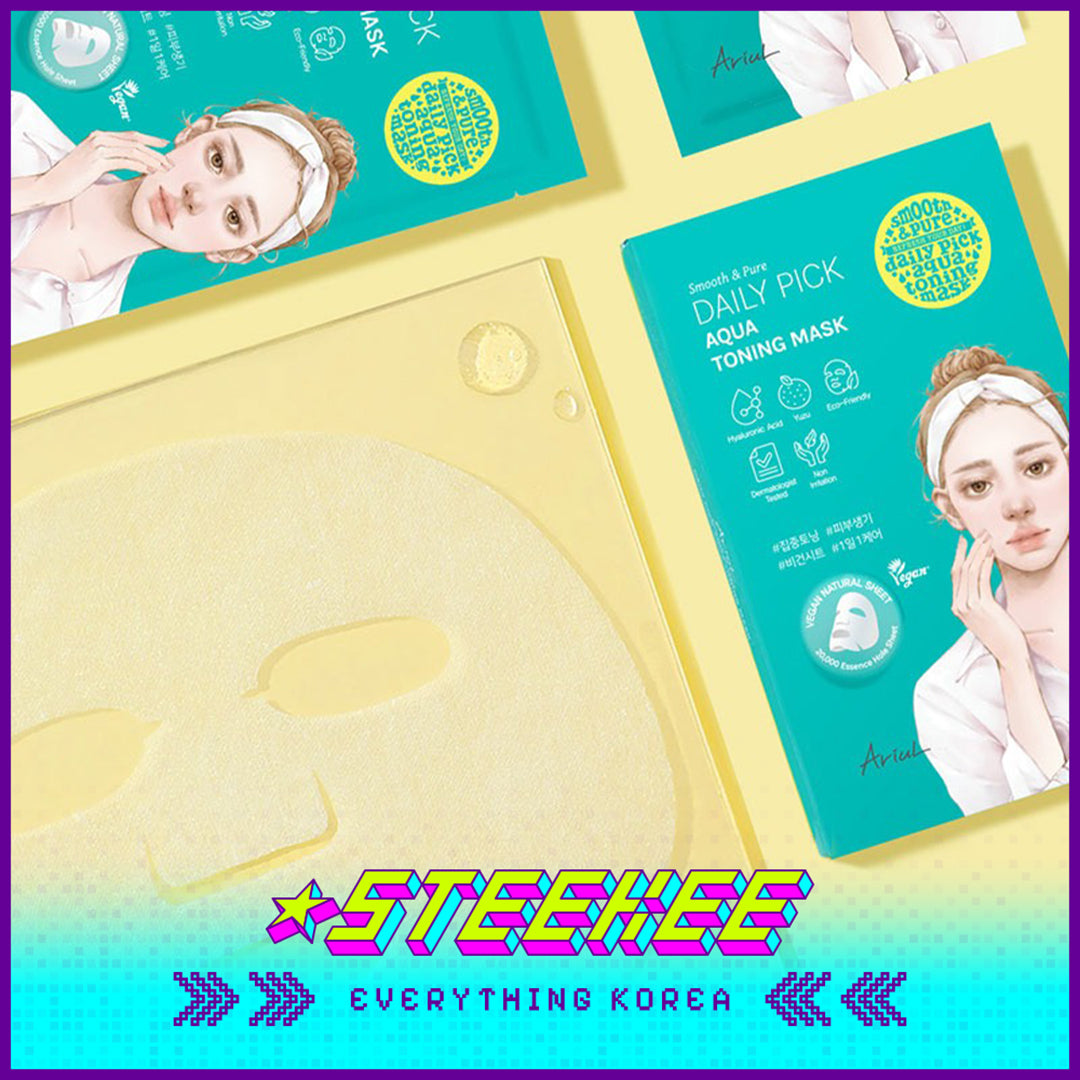Ariul Smooth Pure Daily Pick Hydrating Moisturizing Renewing Aqua Toning Mask 20ml by Steekee Korea 4461