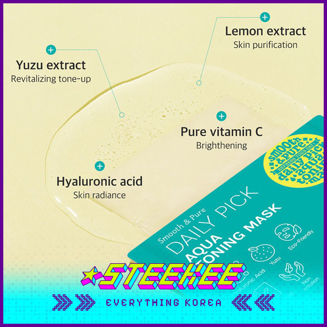 Ariul Smooth Pure Daily Pick Hydrating Moisturizing Renewing Aqua Toning Mask 20ml by Steekee Korea 4461