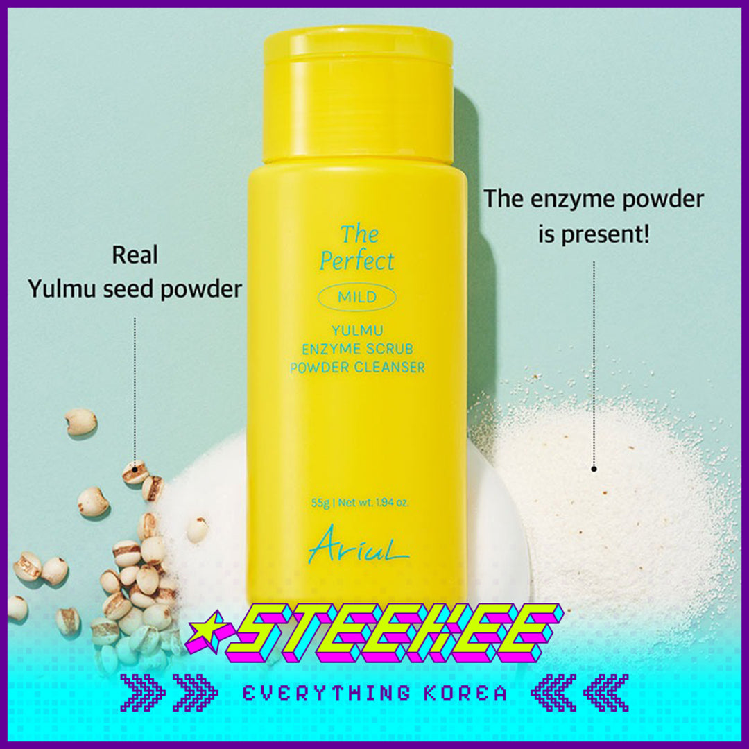 Ariul The Perfect Yulmu Enzyme Scrub Powder Cleanser 55g with Bubble Maker by Steekee Korea 4466