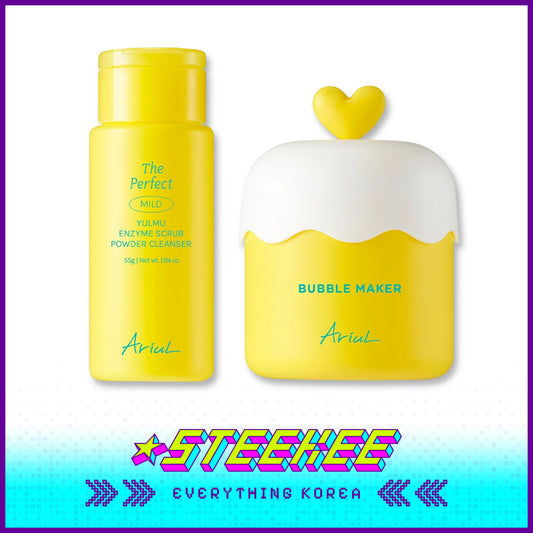 Ariul The Perfect Yulmu Enzyme Scrub Powder Cleanser 55g with Bubble Maker by Steekee Korea 4466