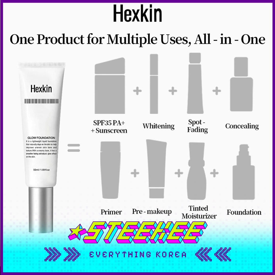 Hexkin Multi-Effect Sunscreen Glow Foundation 50ml by Steekee Korea 4458