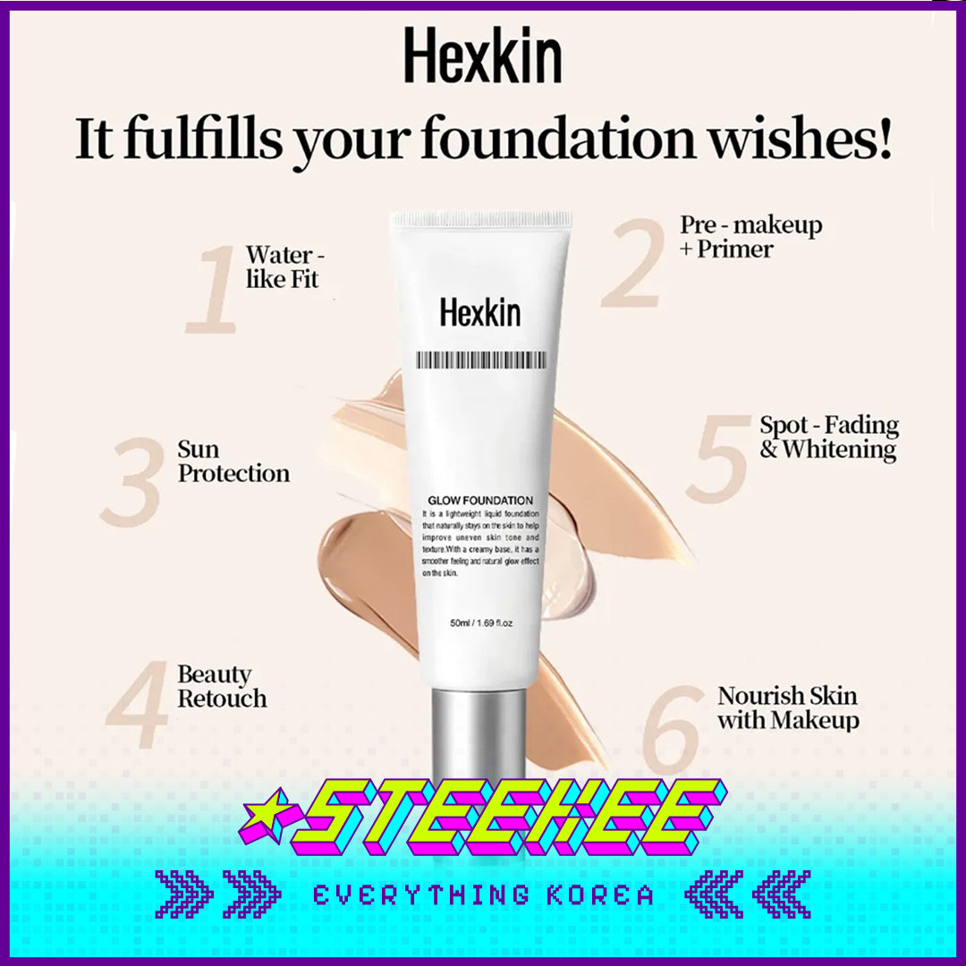 Hexkin Multi-Effect Sunscreen Glow Foundation 50ml by Steekee Korea 4458
