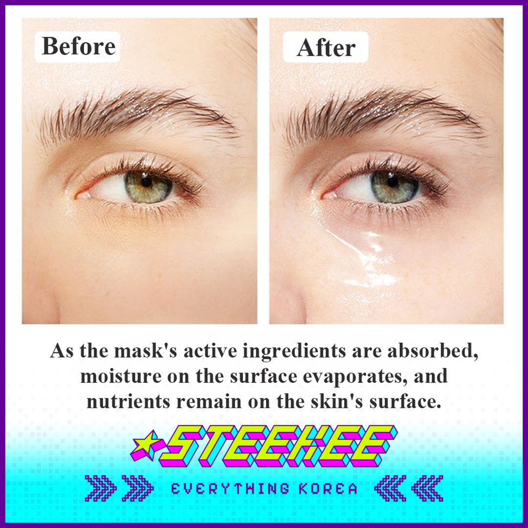 Hexkin Extractive Brightening Hydrating Anti-Wrinkle Firming Peptide Eye Mask 50g Set of 10 by Steekee Korea 4473
