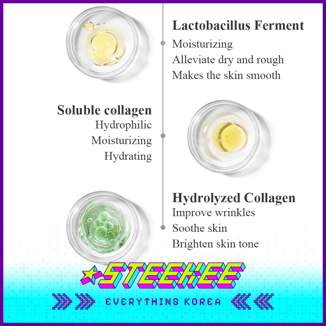 Hexkin Extractive Brightening Hydrating Anti-Wrinkle Firming Peptide Eye Mask 50g Set of 10 by Steekee Korea 4473