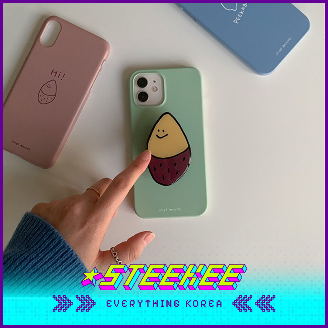 SECOND MORNING Lemon Apple Sweet Potato Retractable Airbag Phone Holder by Steekee Korea 4476