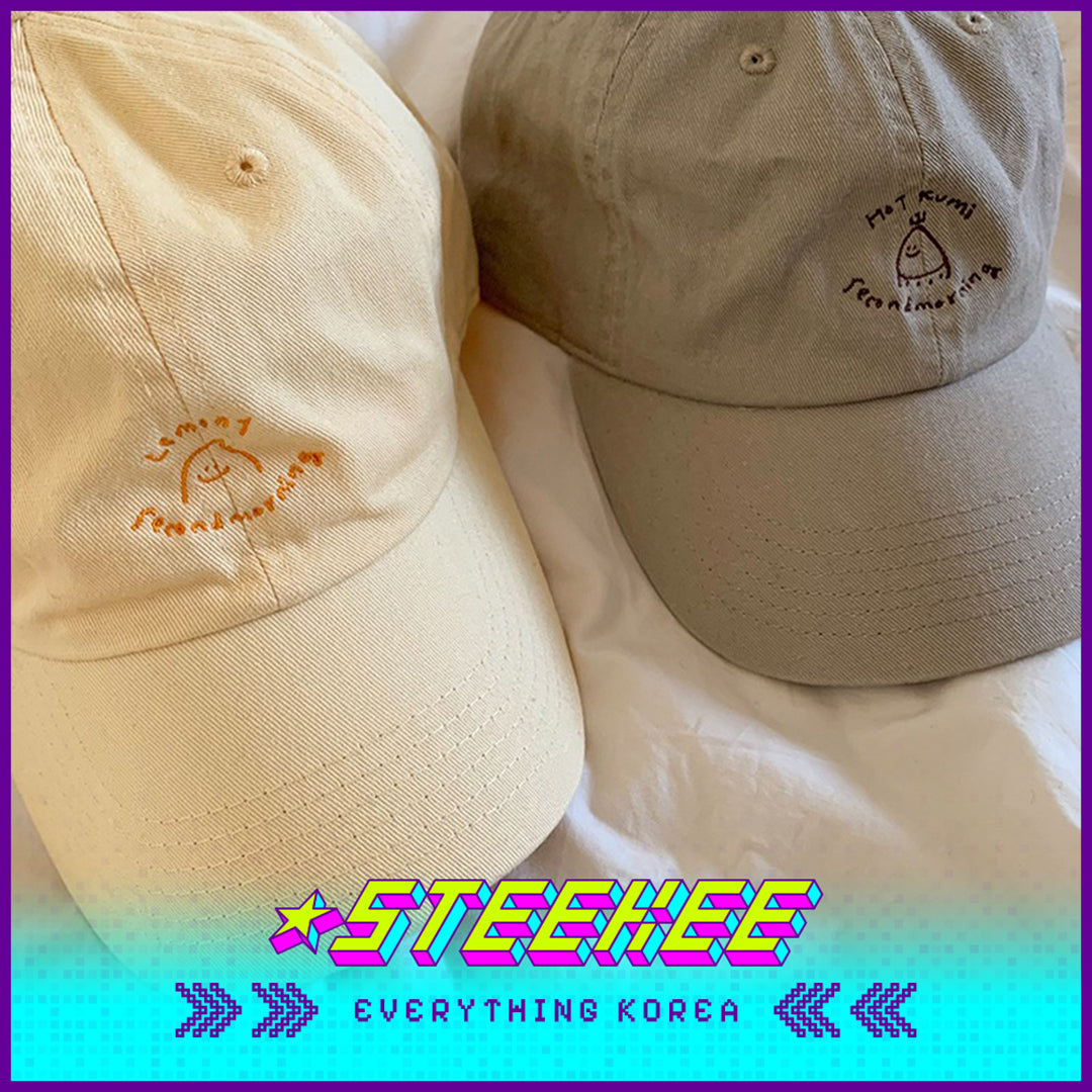 SECOND MORNING Lemony Kumi Minimalist Embroidered Sun Visor Baseball Cap by Steekee Korean 4498