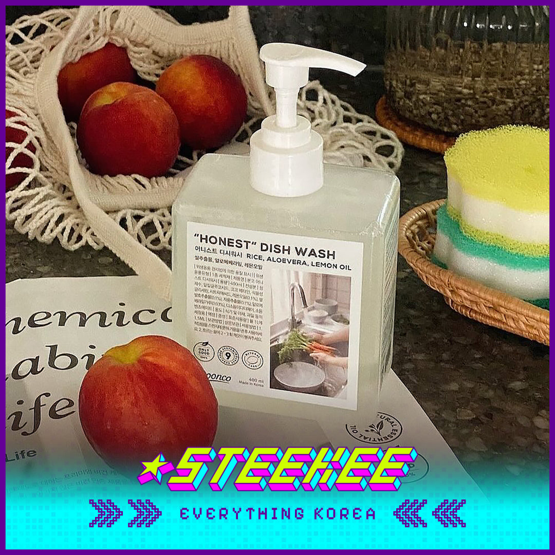 Boonco Vegan Coconut Fruit Vegetable Mild Safe Gentle Dish Wash 400ml Set of 2 by Steekee Korea 4542