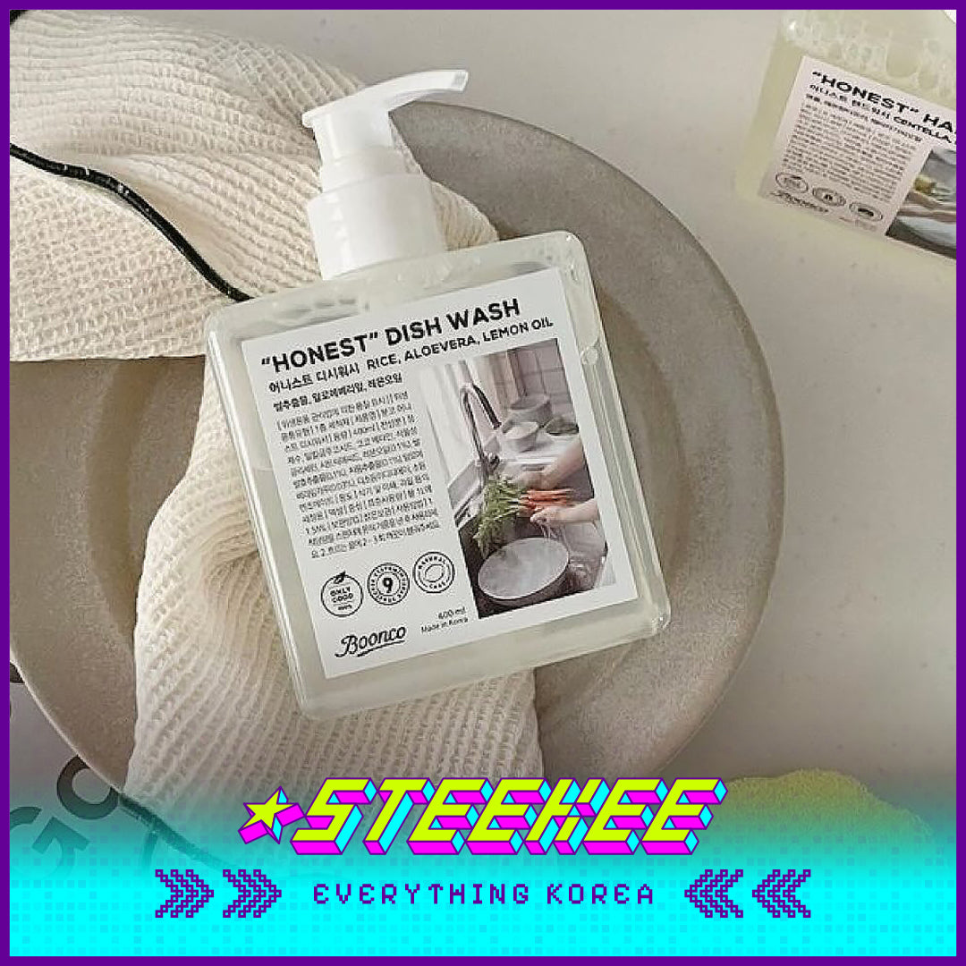 Boonco Vegan Coconut Fruit Vegetable Mild Safe Gentle Dish Wash 400ml Set of 2 by Steekee Korea 4542