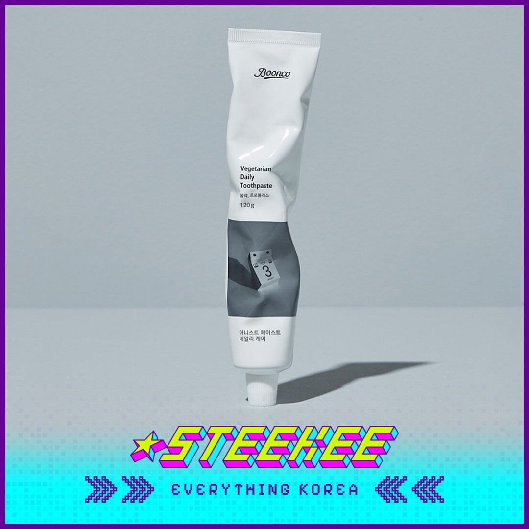 Boonco Vegan Coconut Natural Mint Fresh Fluoride-Free Honest Toothpaste 120g Set of 3 by Steekee Korea 4543