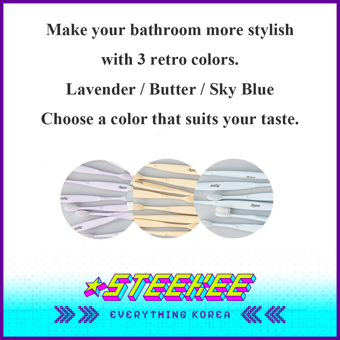 Boonco Pastel Vegan Soft Honest Toothbrush Family Set of 8 Random Colour by Steekee Korea 4544