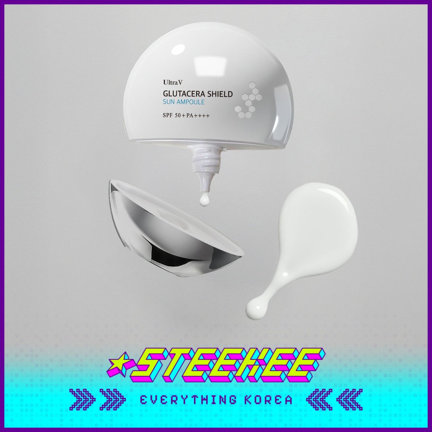 UltraV Glutacera Shield Sun Ampoule 40ml SPF 50+ PA++++ by Steekee Korea 4591