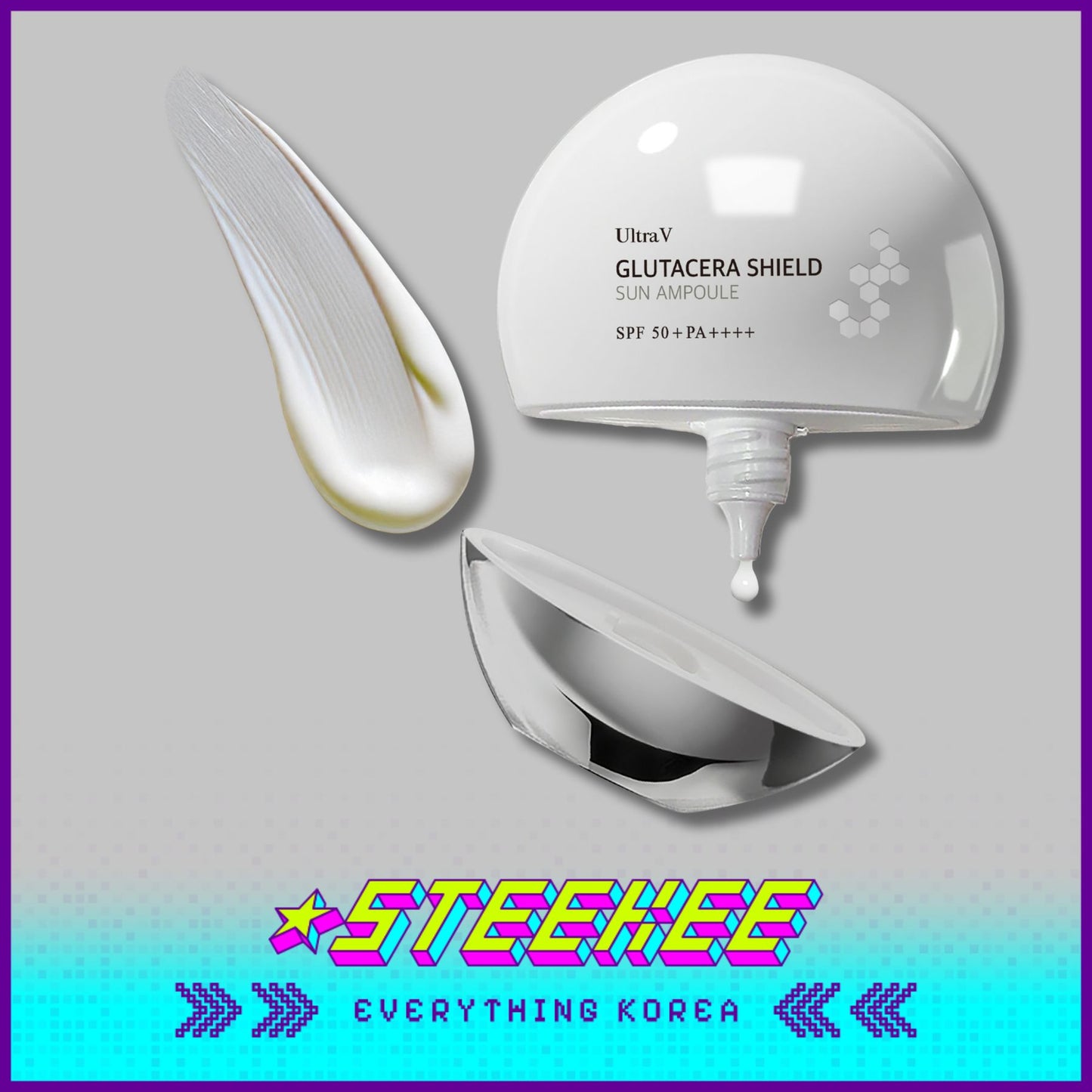 UltraV Glutacera Shield Sun Ampoule 40ml SPF 50+ PA++++ by Steekee Korea 4591