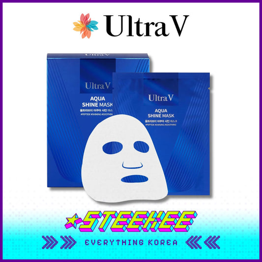 UltraV Aqua Shine Mask 25ml 10 Sheets by Steekee Korea 4593
