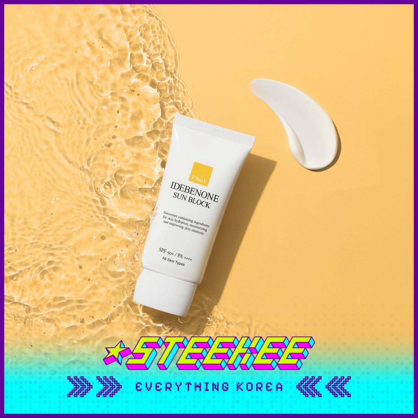 UltraV Idebenone Shield Sun Block 50g SPF50+ PA++++ by Steekee Korea 4594