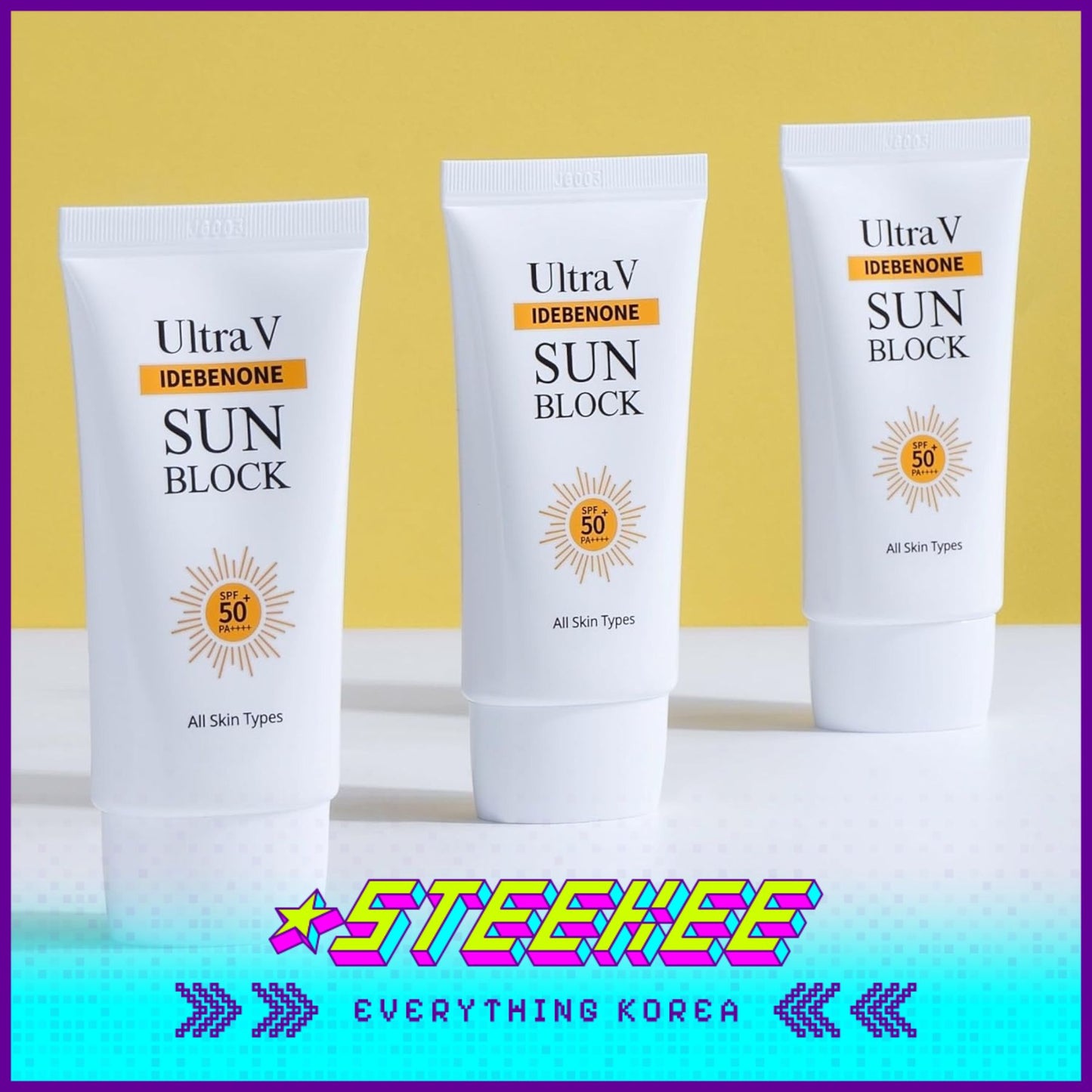 UltraV Idebenone Shield Sun Block 50g SPF50+ PA++++ by Steekee Korea 4594