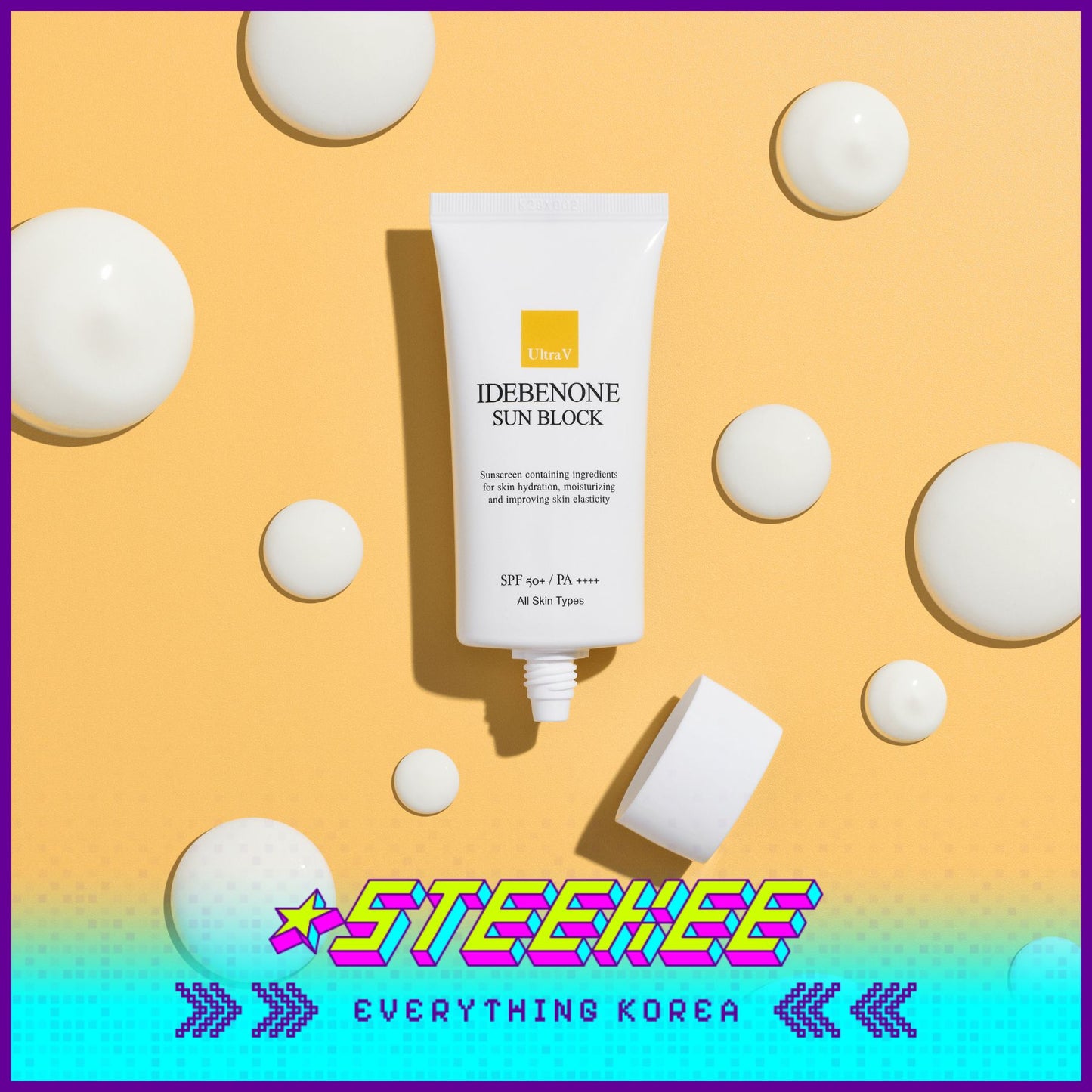 UltraV Idebenone Shield Sun Block 50g SPF50+ PA++++ by Steekee Korea 4594