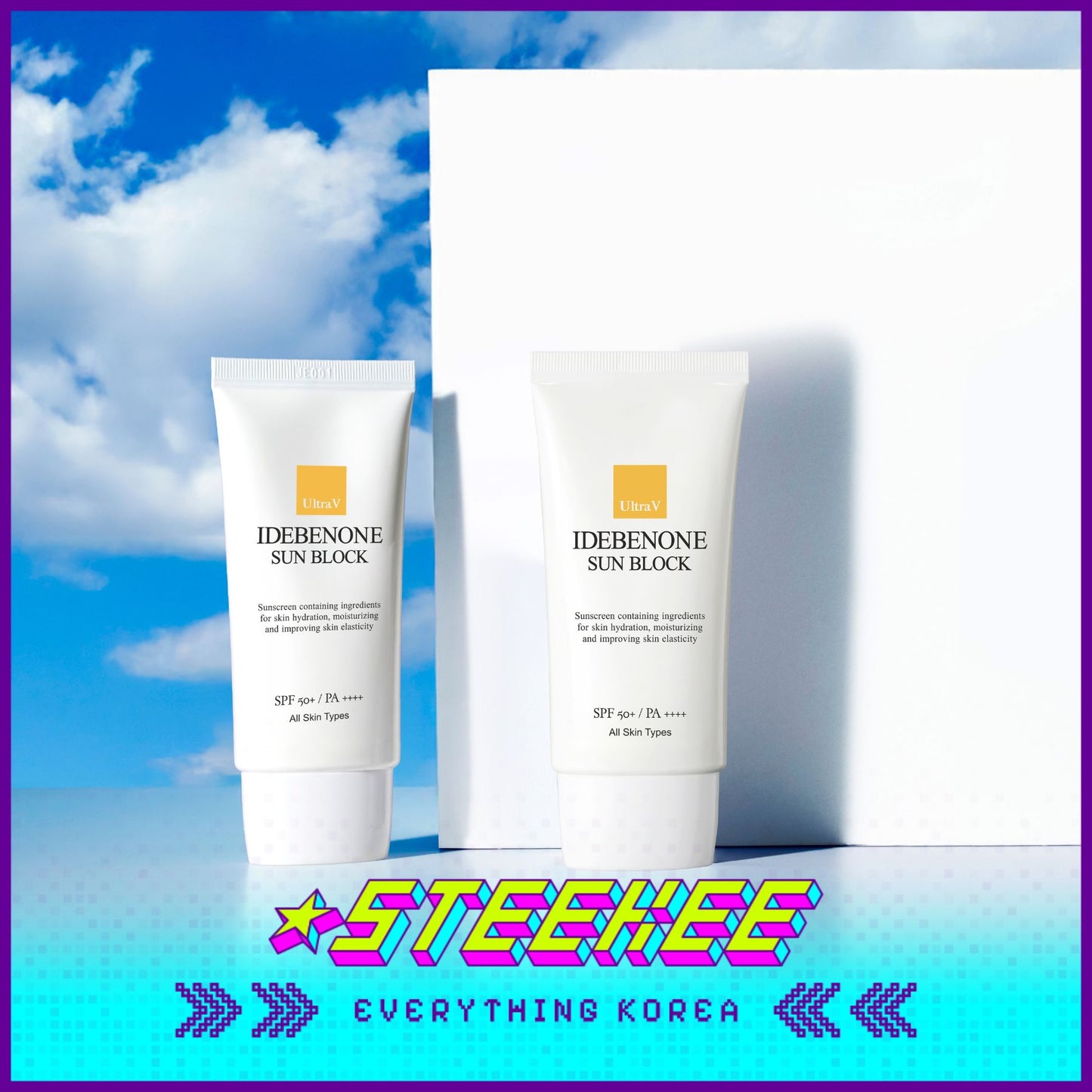 UltraV Idebenone Shield Sun Block 50g SPF50+ PA++++ by Steekee Korea 4594