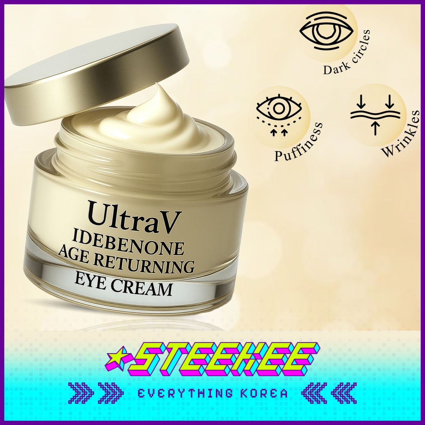 UltraV Idebenone Age-Returning Eye Cream 30ml by Steekee Korea 4595