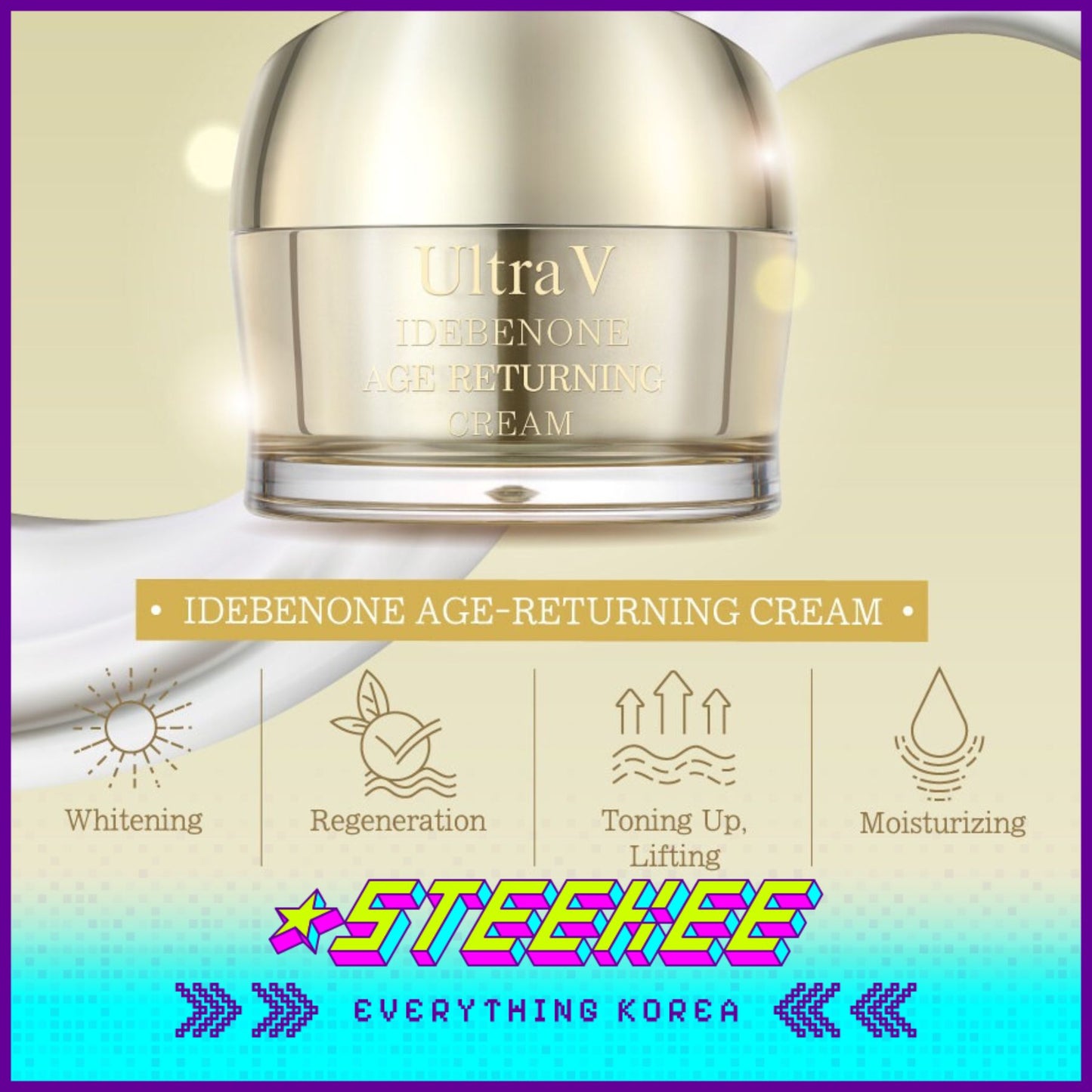 UltraV Idebenone Age-Returning Cream 50ml by Steekee Korea 4596