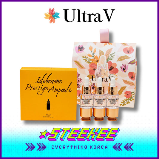 UltraV Idebenone Prestige Ampoule 10ml Gift Set of 3 Vials by Steekee Korea 4598