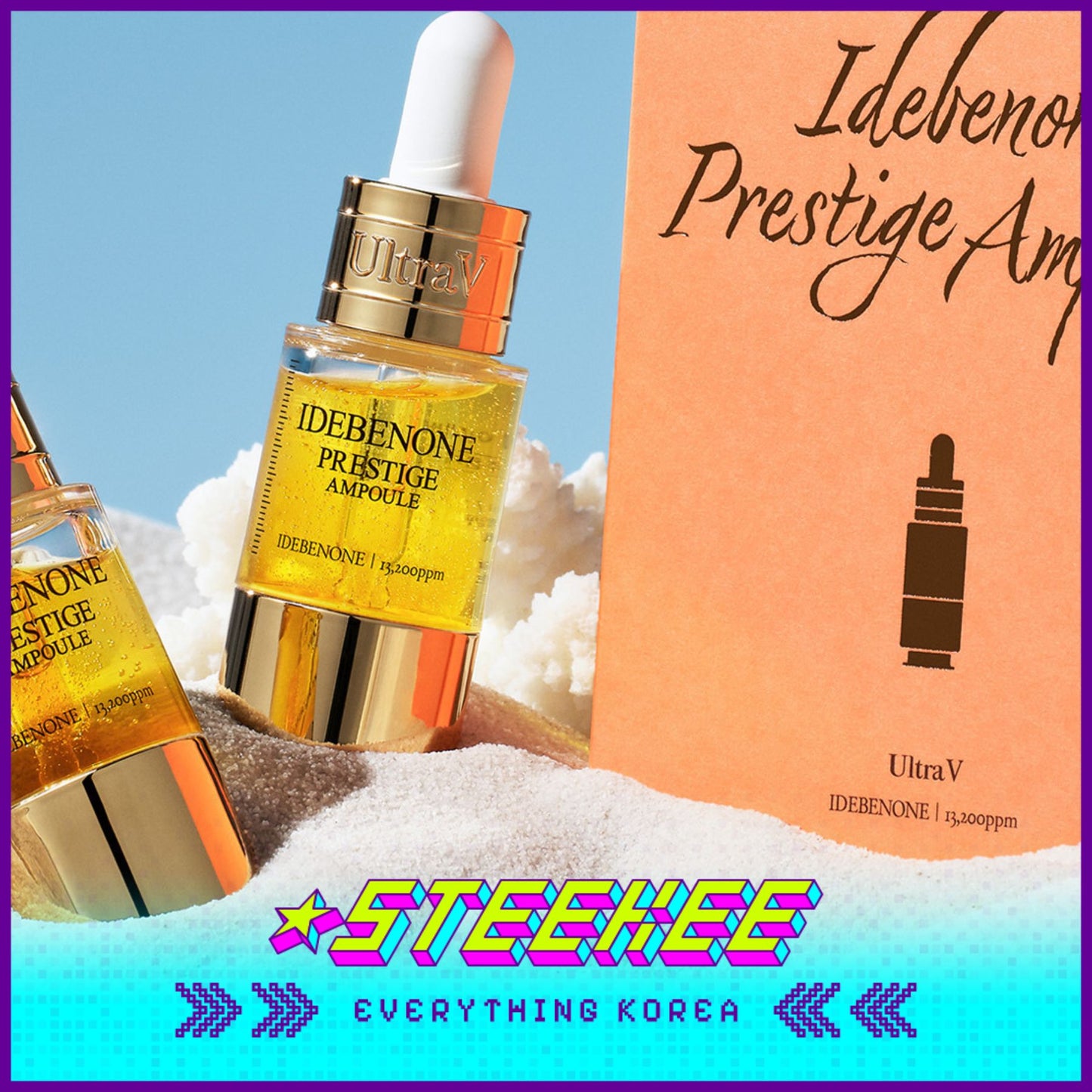 UltraV Idebenone Prestige Ampoule 10ml Gift Set of 6 Vials by Steekee Korea 4599
