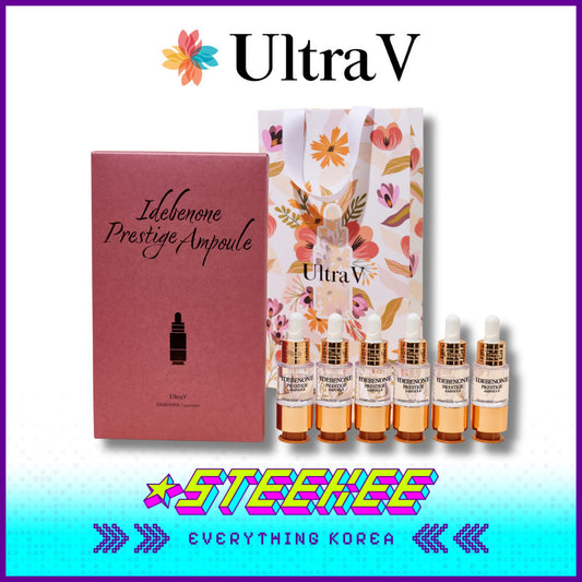 UltraV Idebenone Prestige Ampoule 10ml Gift Set of 6 Vials by Steekee Korea 4599