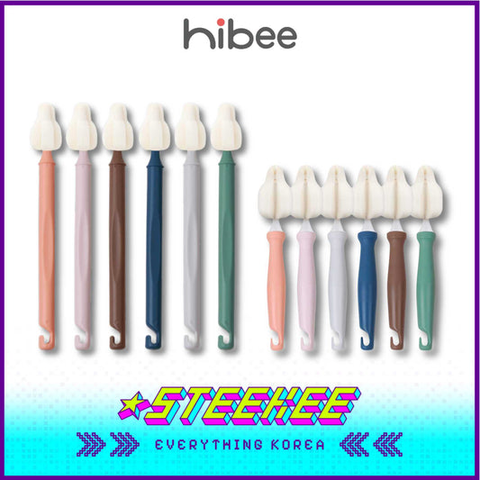 Hibee Mongle Long-Mini Brush Baby Bottle Cleaning Tools by Steekee Korea 4600