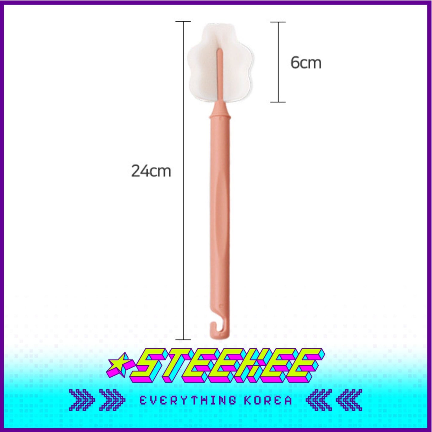 Hibee Long-Wide Brush Baby Bottle Cleaning Tools by Steekee Korea 4601