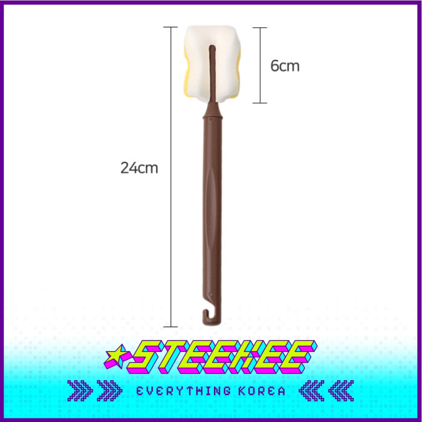Hibee Long-Bubble Pro Brush Baby Bottle Cleaning Tools by Steekee Korea 4602