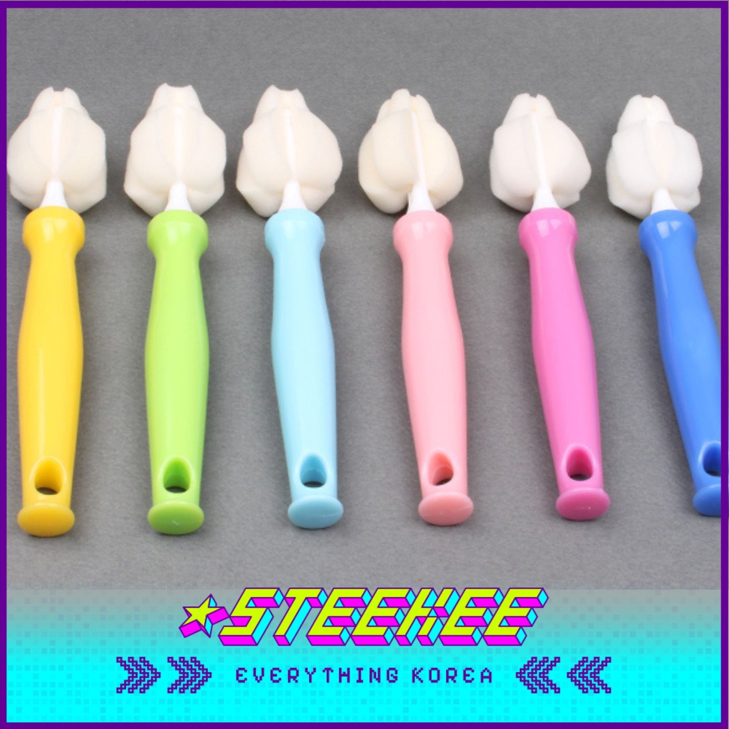 Hibee Filter-Foam Nipple Brush Baby Bottle Cleaning Tools by Steekee Korea 4603
