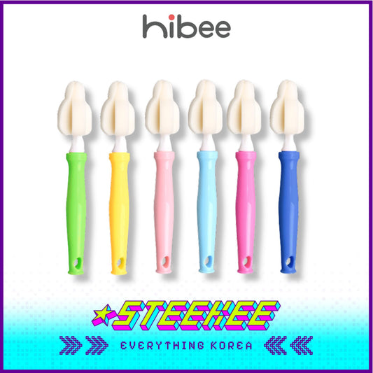 Hibee Filter-Foam Nipple Brush Baby Bottle Cleaning Tools by Steekee Korea 4603
