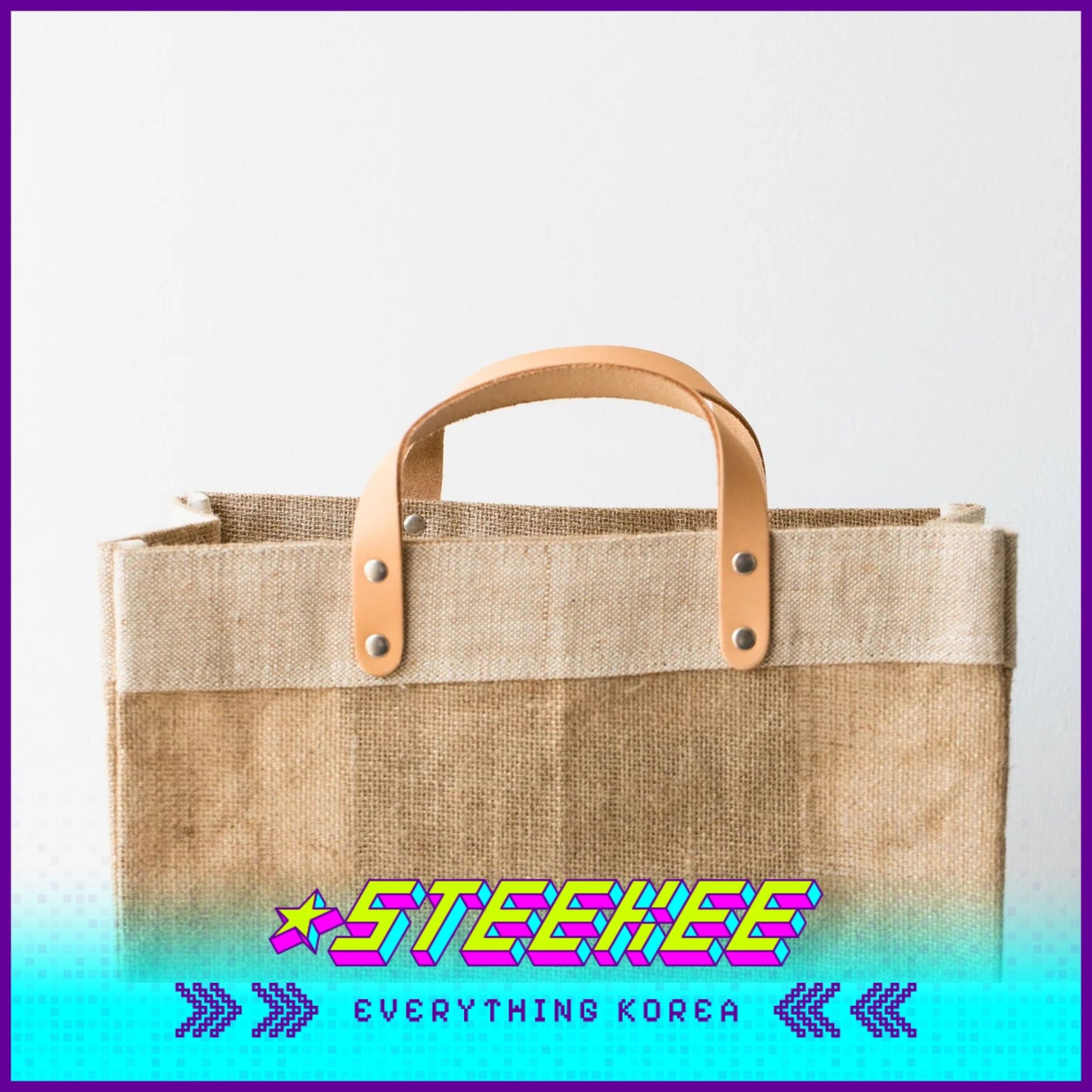 BLUE BOTTLE COFFEE X APOLIS Market Jute Bag Lunch Eco Bag by Steekee Korea 2395 