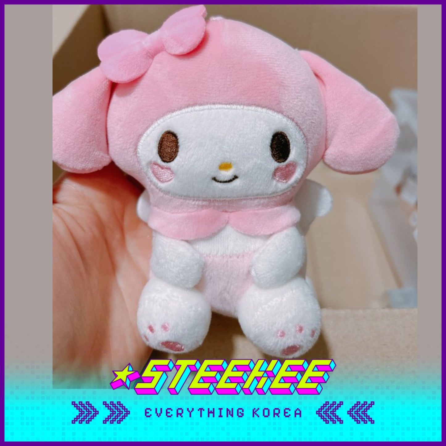 Daiso My Melody Angel Hanging Plush Toys Keychain by Steekee Korea 2987