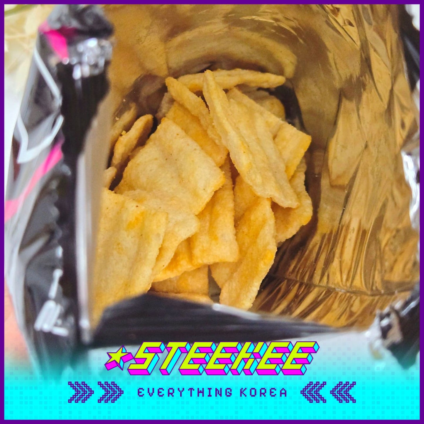 Netflix Squid Game Spicy Seafood Jjamppong Cheongyang Mayo Pepper Chips 50g by Steekee Korea 3033