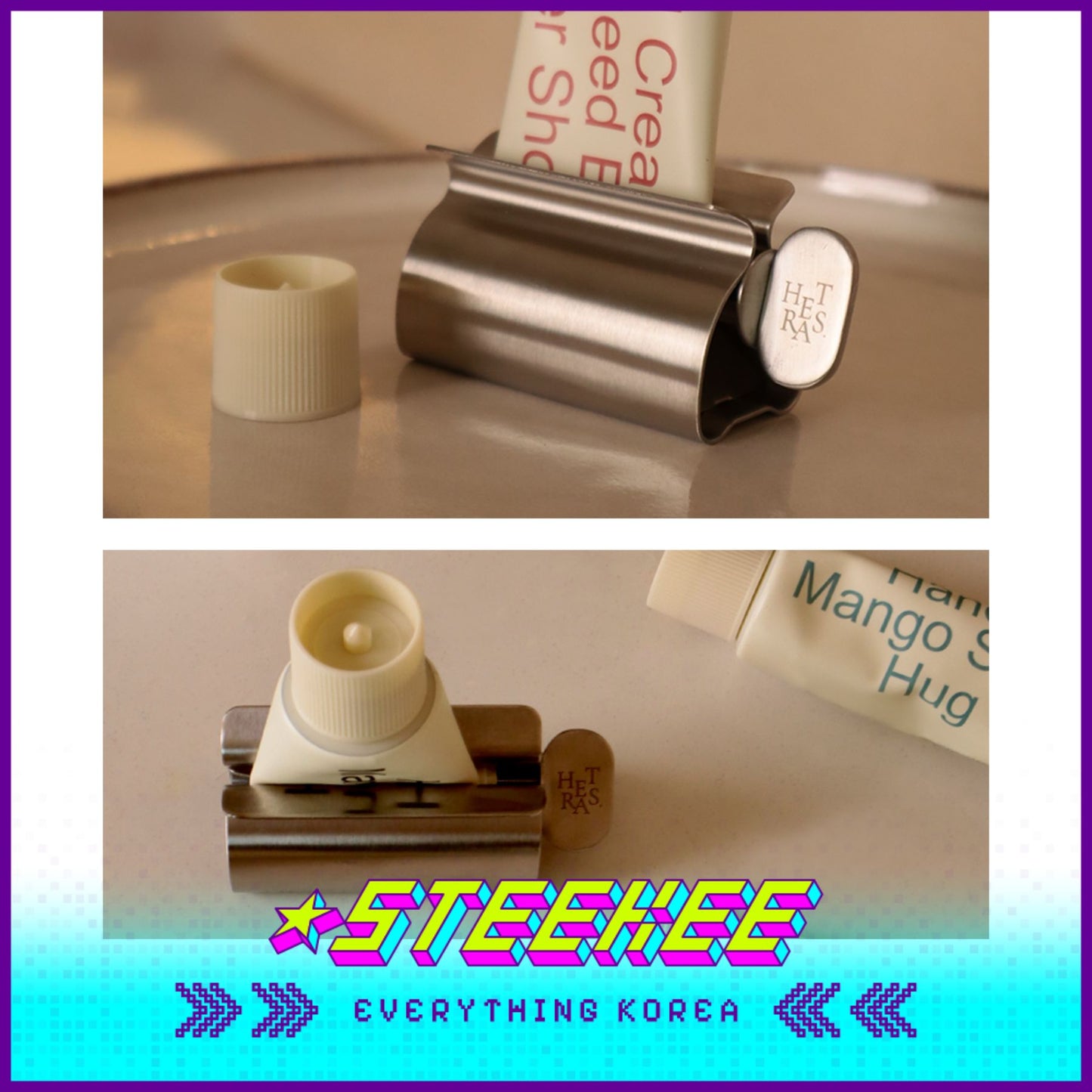 Hetras多功能护手霜洗面奶牙膏管挤压器闪奇韩国3048