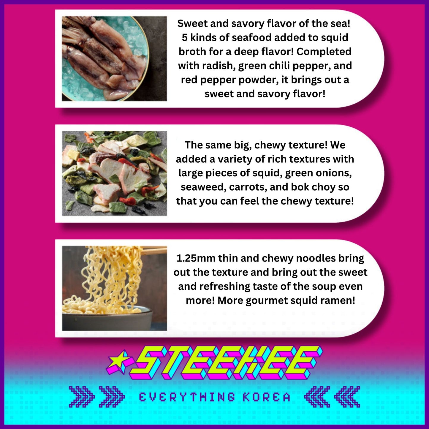 The Mishik Netflix Squid Spicy Squid Ramen Instant Noodles Cup 127g by Steekee Korea 3044