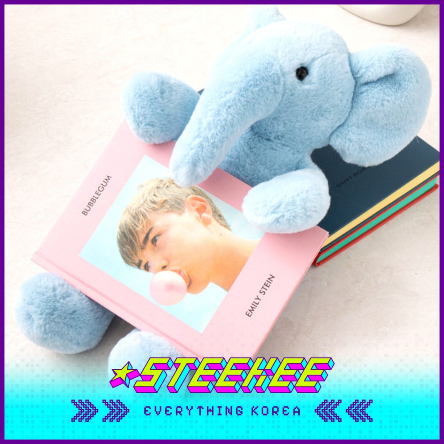 Daiso Cuddly Elephant Comfort Soft Plush Toy Kids by Steekee Korea 2988