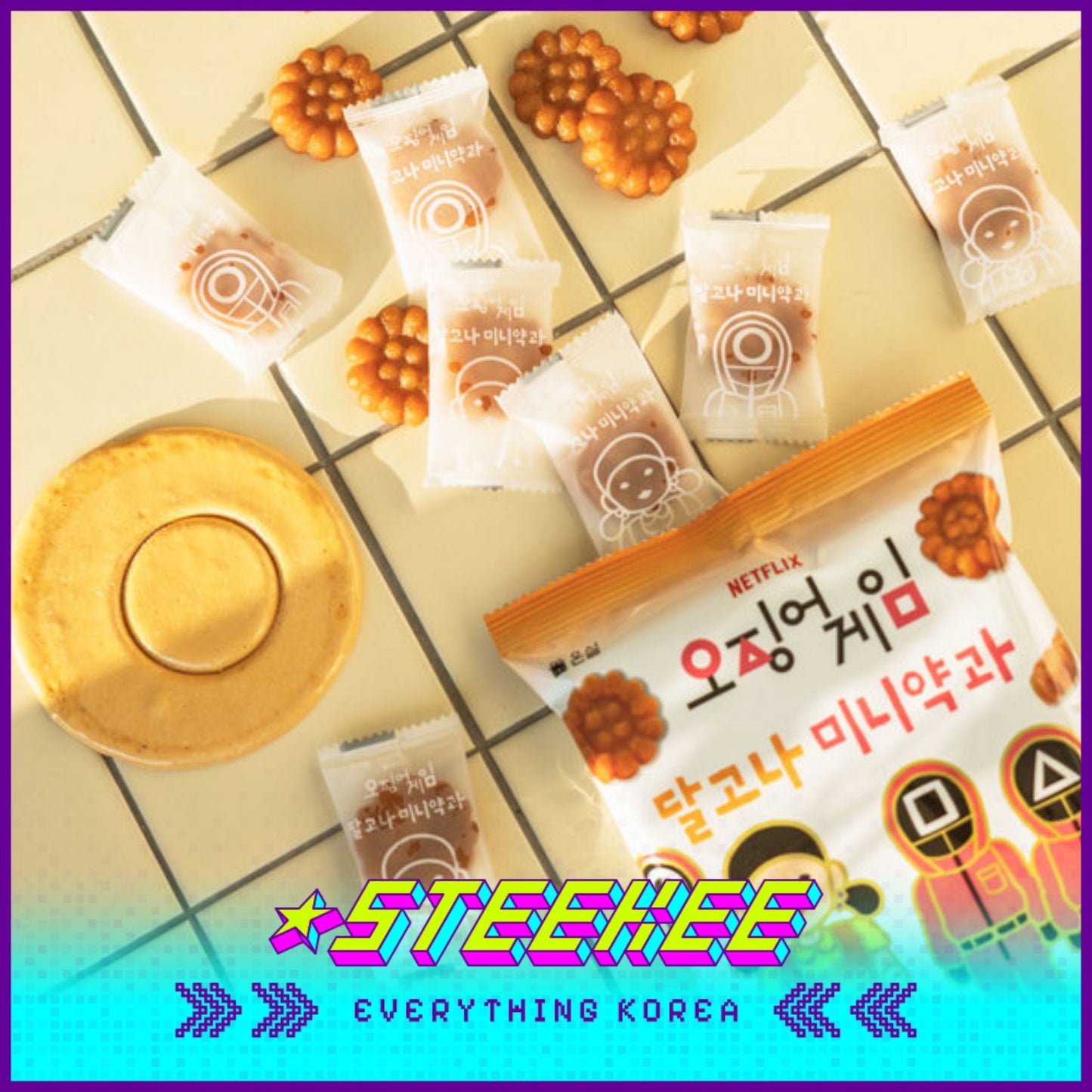 Daiso Netflix Squid Game Dalgona Mini Yakgwa Snack by Steekee Korea 2993