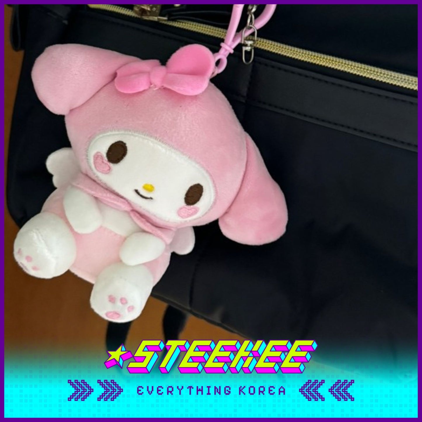 Daiso My Melody Angel Hanging Plush Toys Keychain by Steekee Korea 2987